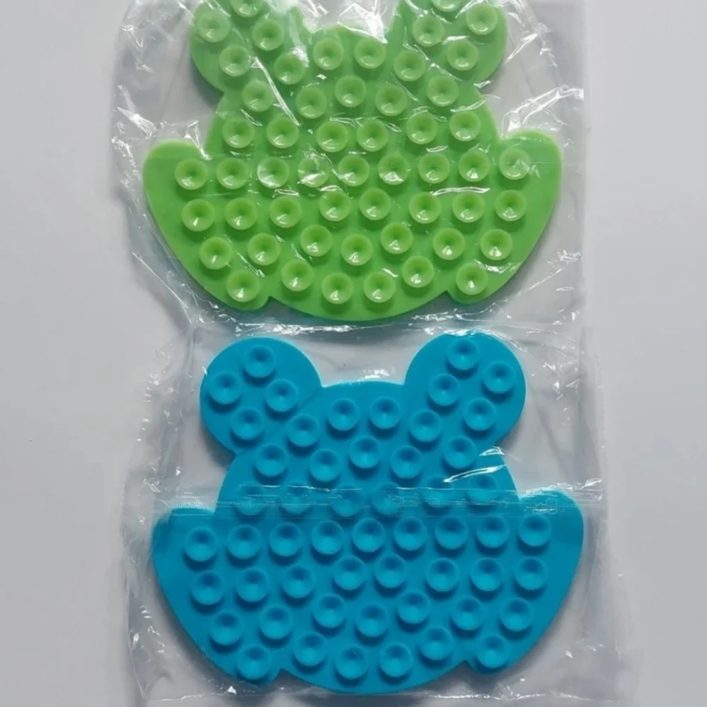 Dog Lick mat Fort anxiety Dog Lick pad feeder set two Green‎ blue